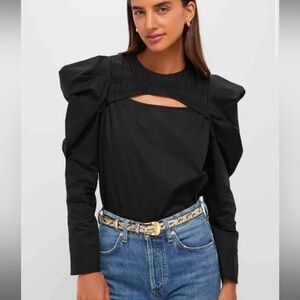 Never Worn Hyacinth House Black Short Sleeve Top